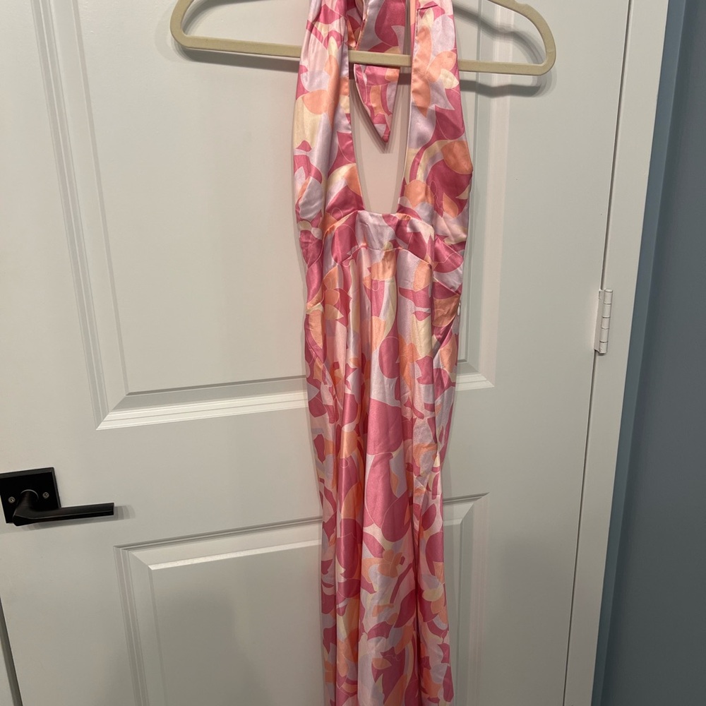 Shareen collection Pink and Orange Backless Dress - Picture 1 of 3